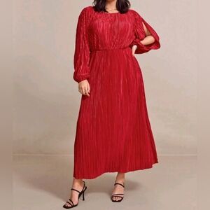 Textured open sleeve maxi dress ❤️